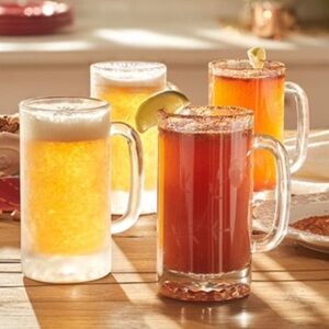 Glass Beer Mugs Set